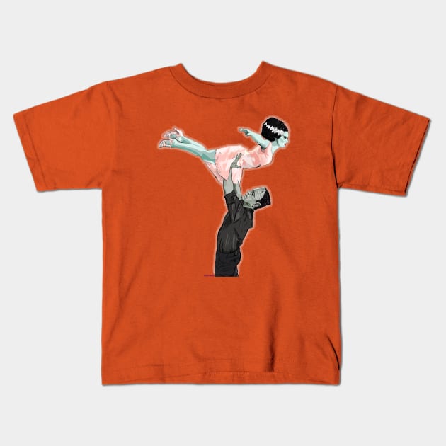 Dirty Dancing Frankenstein Kids T-Shirt by FanboyMuseum